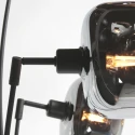 Mexlite floor lamp TENEBRIS 5 flames E14 IP20, black dimmable