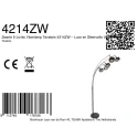 Mexlite floor lamp TENEBRIS 5 flames E14 IP20, black dimmable