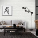 Mexlite floor lamp TENEBRIS 5 flames E14 IP20, black dimmable