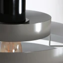 Steinhauer pendant luminaire HALO CIRQUE 1 flame E27 IP20, grey dimmable