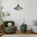 Steinhauer pendant luminaire HALO CIRQUE 1 flame E27 IP20, grey dimmable