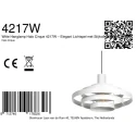 Steinhauer pendant luminaire HALO CIRQUE 1 flame E27 IP20, white dimmable