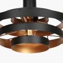 Steinhauer pendant luminaire HALO CIRQUE 1 flame E27 IP20, black dimmable