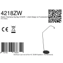 anne light & home floor lamp ZIG-ZAG 1 flame, without shade E27 IP20, black dimmable