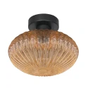 Mexlite ceiling luminaire AURELIO 1 flame E27 IP20, black dimmable