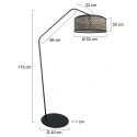 anne light & home floor lamp ZIG-ZAG E27 IP20, dimmable