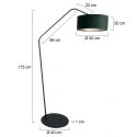 anne light & home floor lamp ZIG-ZAG E27 IP20, dimmable