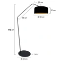 anne light & home floor lamp ZIG-ZAG E27 IP20, dimmable