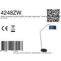anne light & home floor lamp ZIG-ZAG 1 flame E27 IP20, black dimmable