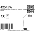 anne light & home floor lamp ZIG-ZAG 1 flame E27 IP20, black dimmable