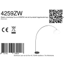 arc luminaire CURVE 1 flame E27 IP20, black dimmable