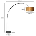 anne light & home floor lamp CURVE E27 IP20, dimmable