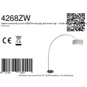 anne light & home arc luminaire CURVE 1 flame E27 IP20, black dimmable