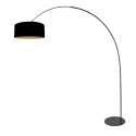 anne light & home arc luminaire CURVE 1 flame E27 IP20, black dimmable
