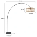 anne light & home arc luminaire CURVE 1 flame E27 IP20, black dimmable