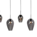 Mexlite pendant luminaire DROVIA 5 flames E27 IP20, black dimmable