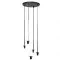 Mexlite pendant luminaire SFERIO 5 flames E27 IP20, black dimmable