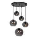 Mexlite pendant luminaire SFERIO 5 flames E27 IP20, black dimmable