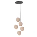 Mexlite pendant luminaire SILURA 5 flames E27 IP20, black dimmable
