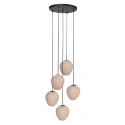 Mexlite pendant luminaire SILURA 5 flames E27 IP20, black dimmable