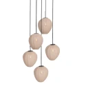 Mexlite pendant luminaire SILURA 5 flames E27 IP20, black dimmable