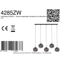 Mexlite pendant luminaire SFERIO 5 flames E27 IP20, black dimmable