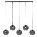Mexlite pendant luminaire SFERIO 5 flames E27 IP20, black dimmable