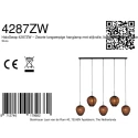 pendant luminaire SILURA 5 flames E27 IP20, black dimmable