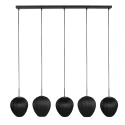 Mexlite pendant luminaire SILURA 5 flames E27 IP20, black dimmable