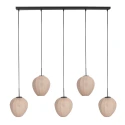 pendant luminaire SILURA 5 flames E27 IP20, black dimmable