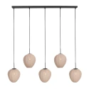 Mexlite pendant luminaire SILURA 5 flames E27 IP20, black dimmable