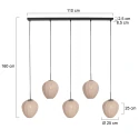 Mexlite pendant luminaire SILURA 5 flames E27 IP20, black dimmable