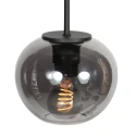 pendant luminaire SFERIO 1 flame E27 IP20, black dimmable