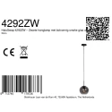Mexlite pendant luminaire SFERIO 1 flame E27 IP20, black dimmable