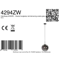 Mexlite pendant luminaire SFERIO 1 flame E27 IP20, black dimmable