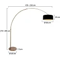 Steinhauer floor lamp SPARKLED LIGHT E27 IP20, dimmable