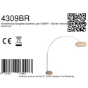 Steinhauer arc luminaire MAZE NATURAL 1 flame E27 IP20, bronze dimmable