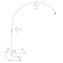 Steinhauer floor lamp SPARKLED LIGHT 1 flame E27 IP20, creme dimmable
