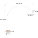Steinhauer floor lamp SPARKLED LIGHT 1 flame E27 IP20, creme dimmable