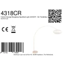 Steinhauer arc luminaire LUMA NOLA 1 flame E27 IP20, creme dimmable