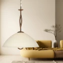 Steinhauer pendant luminaire ANTHEA 1 flame E27 IP20, bronze dimmable