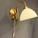 Steinhauer wall luminaire ANTHEA 1 flame E27 IP20, bronze dimmable