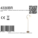 Steinhauer floor lamp ANTHEA 1 flame E27 IP20, bronze dimmable