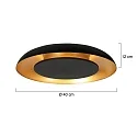 Steinhauer ceiling luminaire GOLDEN VEIL IP20, dimmable