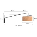 Steinhauer wall luminaire ELEGANT CLASSY 1 flame E27 IP20, black dimmable