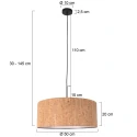 pendant luminaire SPARKLED LIGHT 1 flame E27 IP20