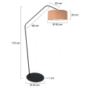 anne light & home floor lamp ZIG-ZAG 1 flame E27 IP20, black dimmable