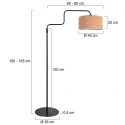 Steinhauer floor lamp BLOEBA 1 flame E27 IP20, black dimmable