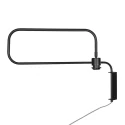 Steinhauer wall luminaire BLOEBA 1 flame E27 IP20, black dimmable