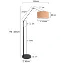 Steinhauer floor lamp PRESTIGE CHIC E27 IP20, dimmable